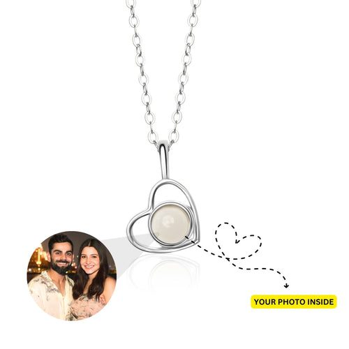 925 Sterling Silver Photo Heart PhotoJewels Necklace