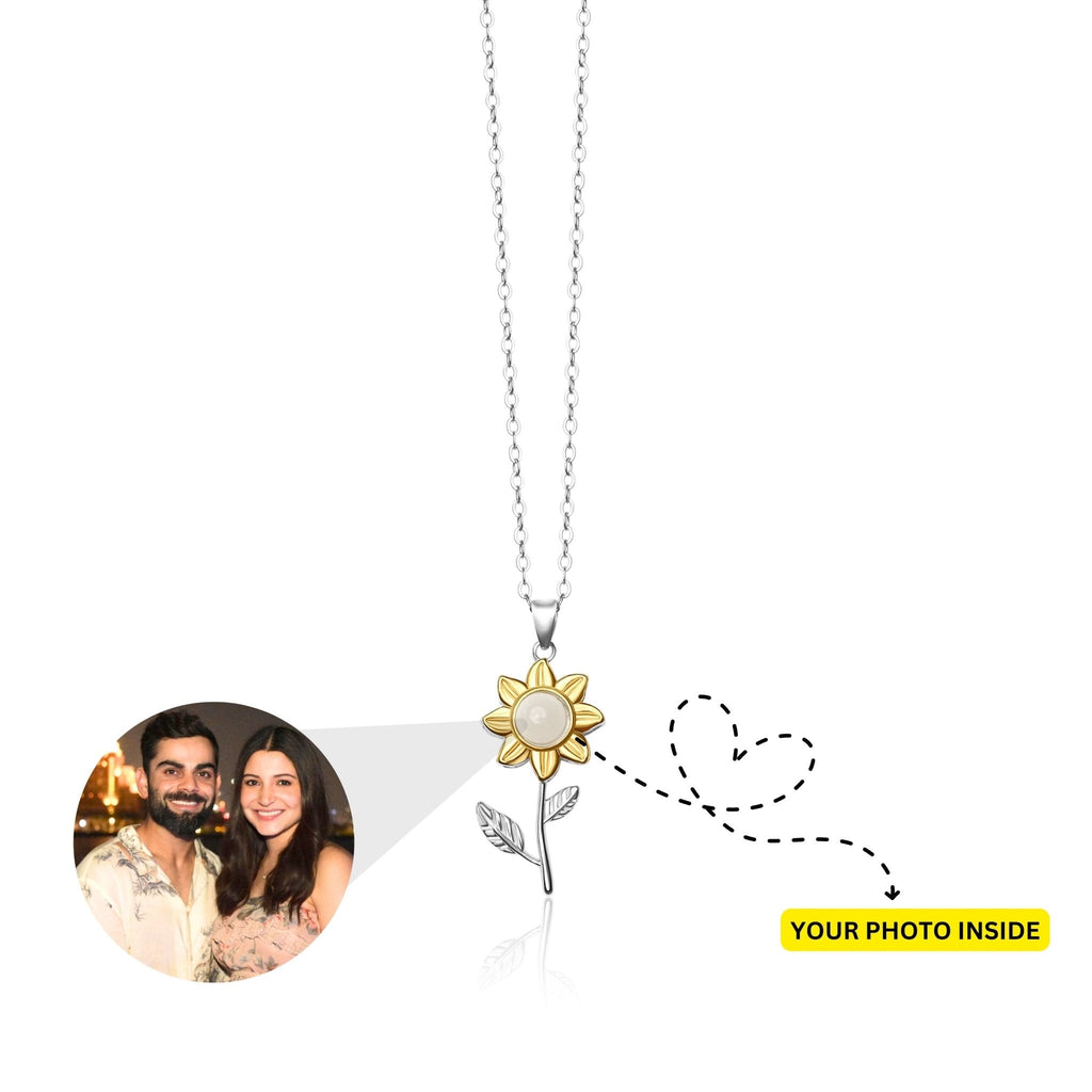 925 Sterling Silver Sunflower PhotoJewels Necklace