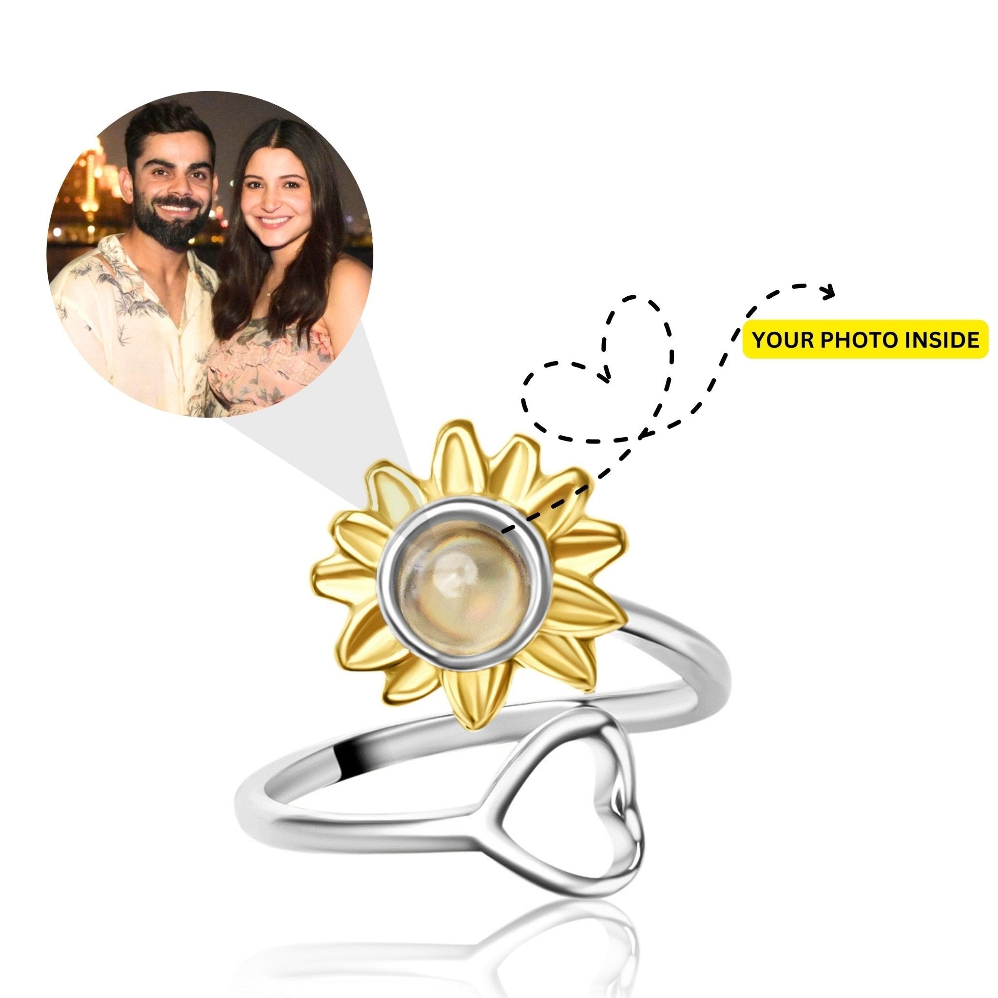 Sunflower PhotoJewels Ring