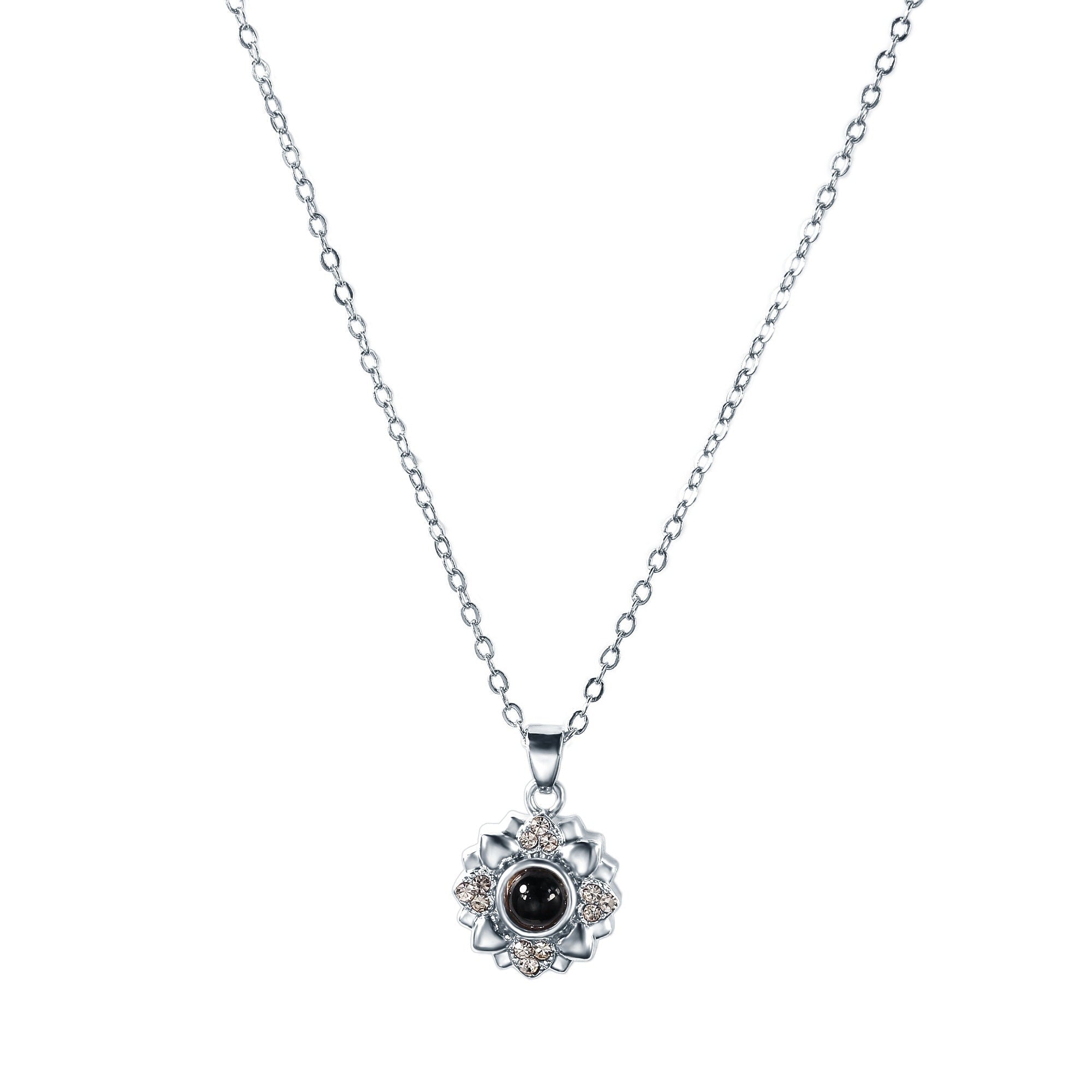 Flower Rose Heart PhotoJewels Necklace 2.0