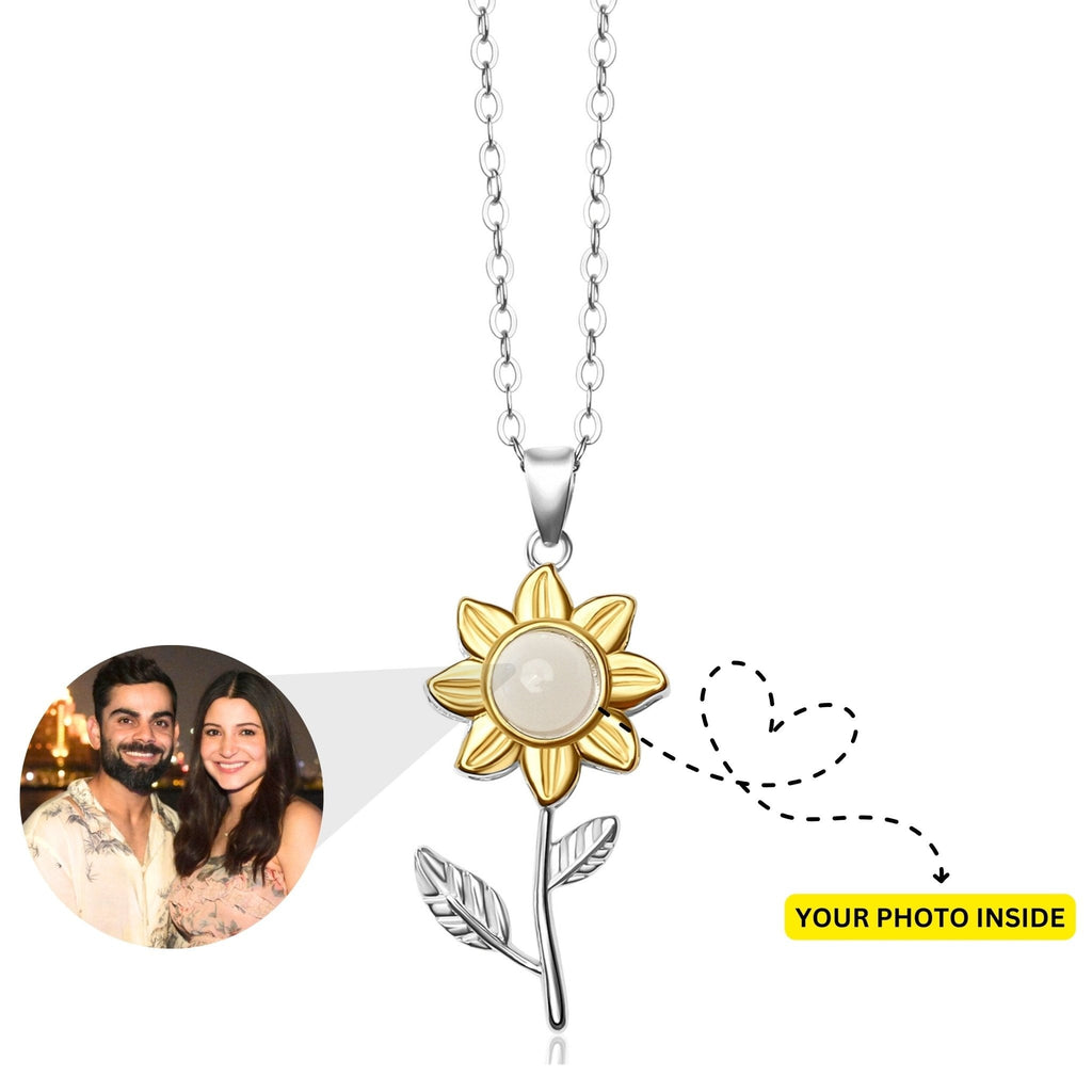 925 Sterling Silver Sunflower PhotoJewels Necklace