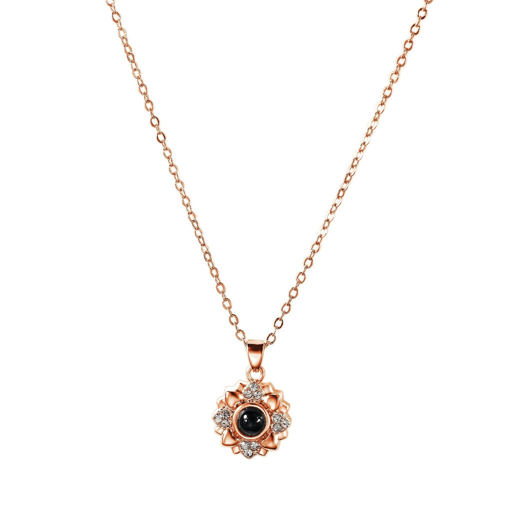 Flower Rose Heart PhotoJewels Necklace 2.0