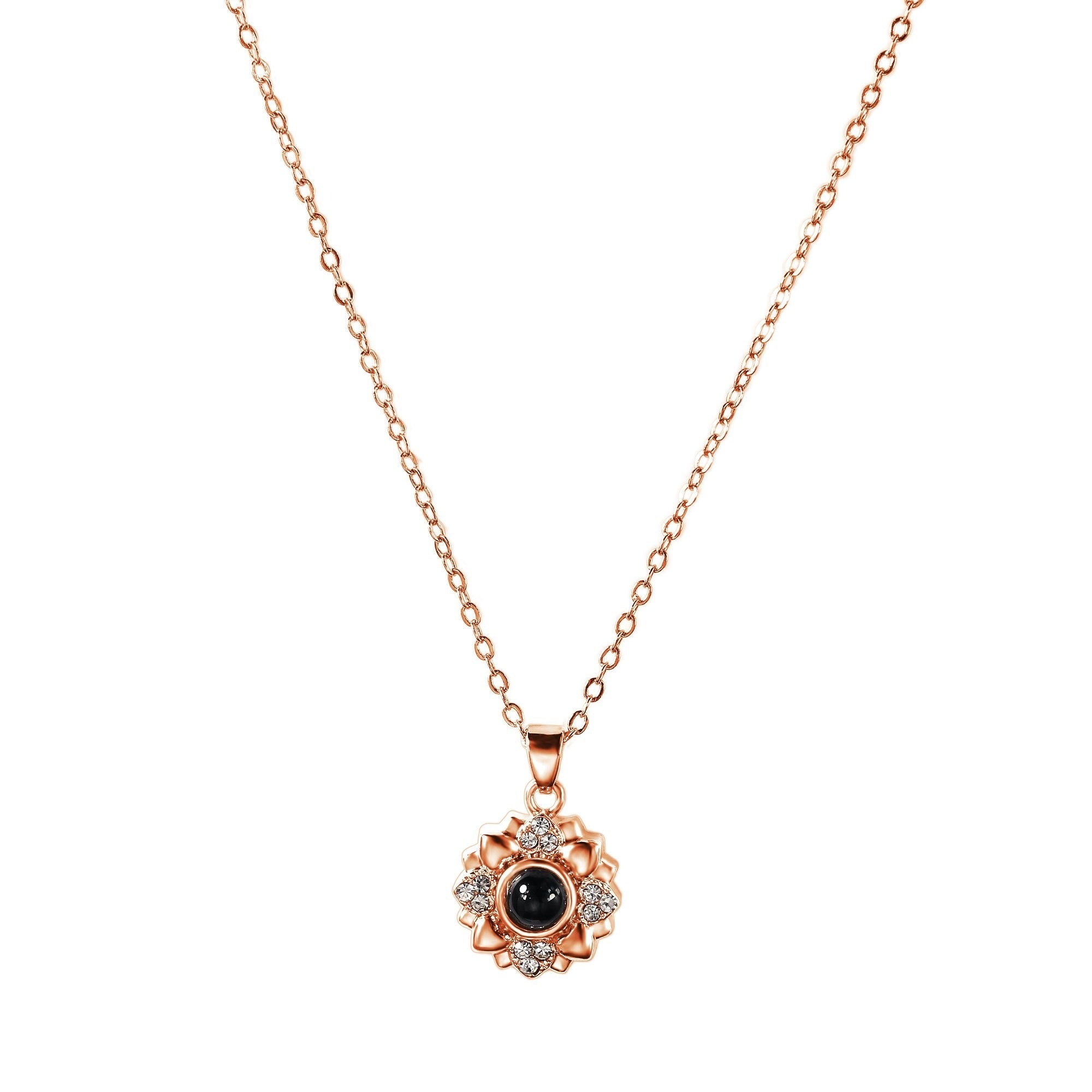 Flower Rose Heart PhotoJewels Necklace 2.0