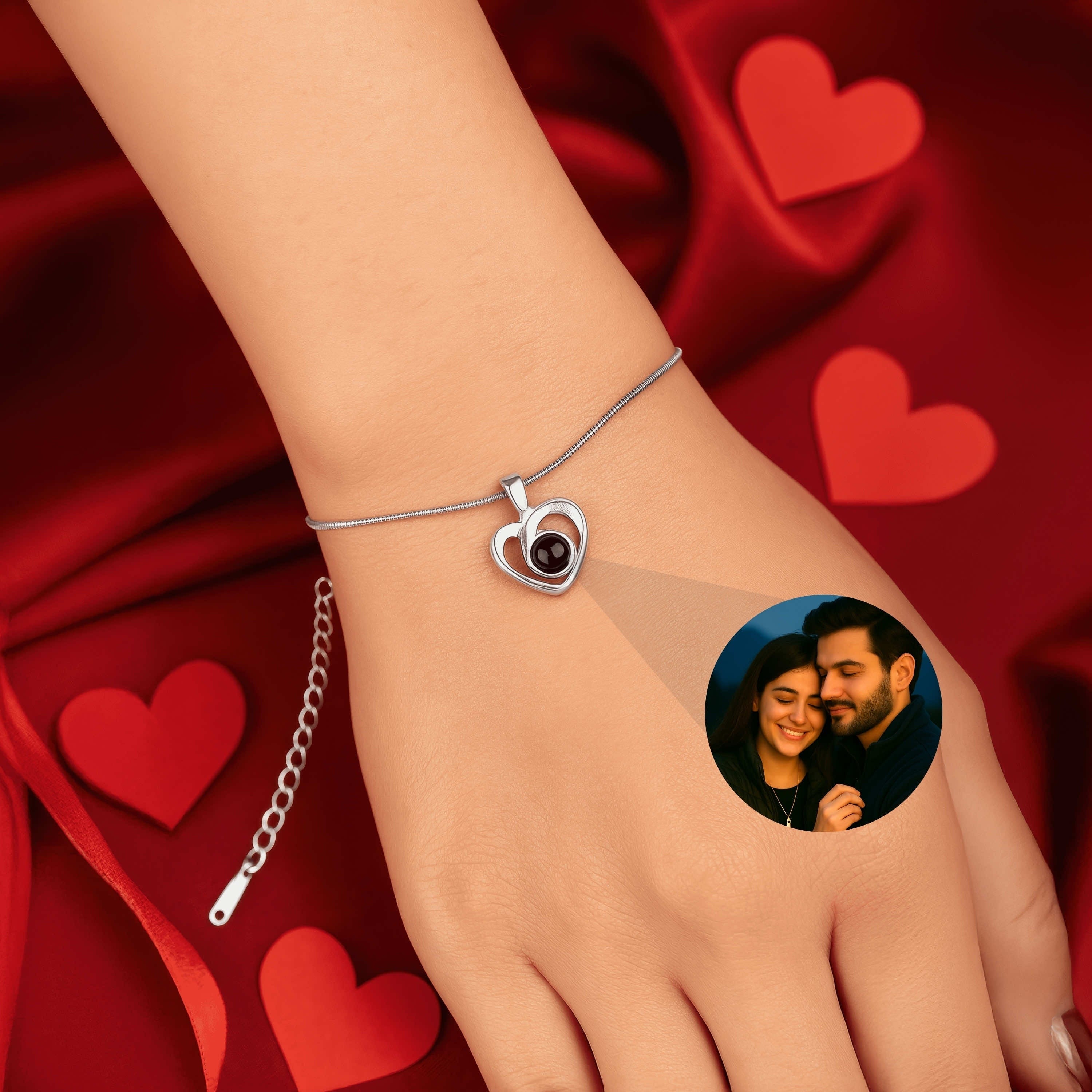 Curve Heart PhotoJewels Bracelet