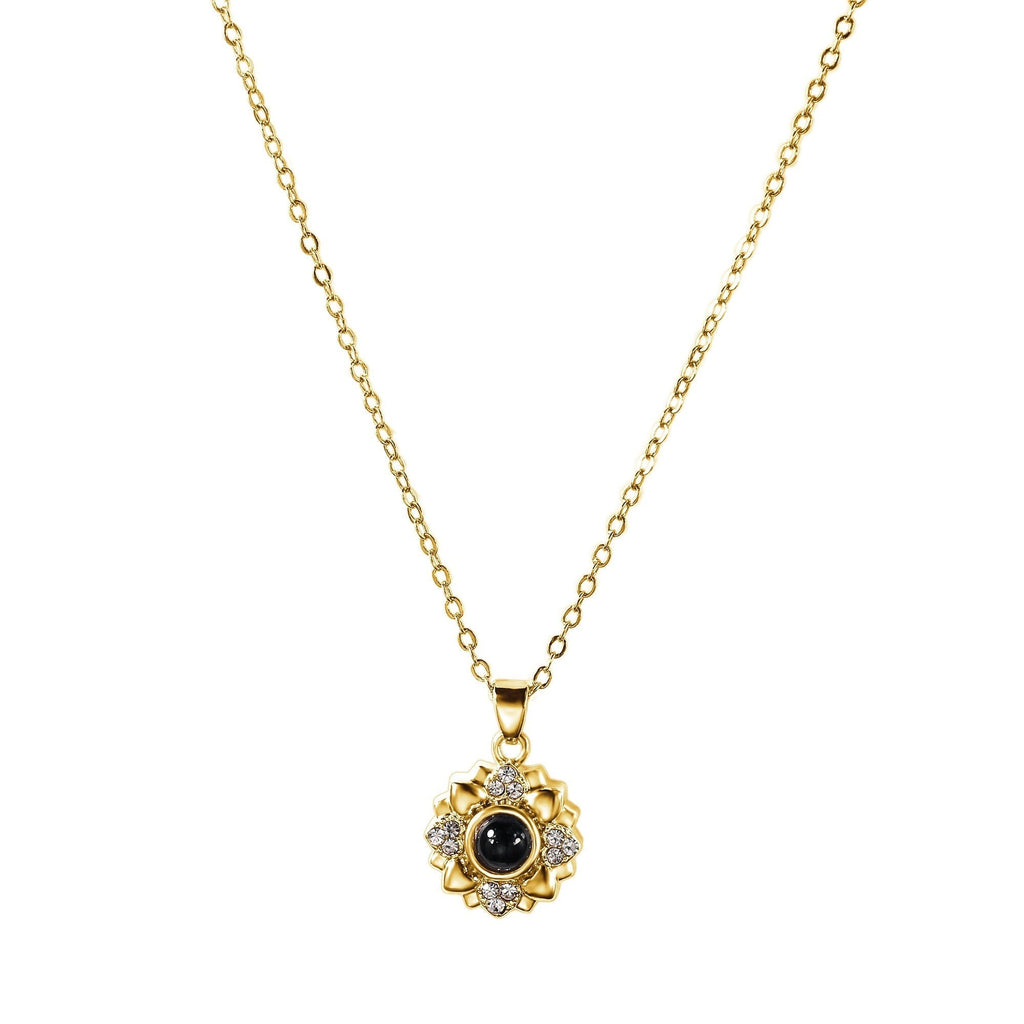 Flower Rose Heart PhotoJewels Necklace 2.0