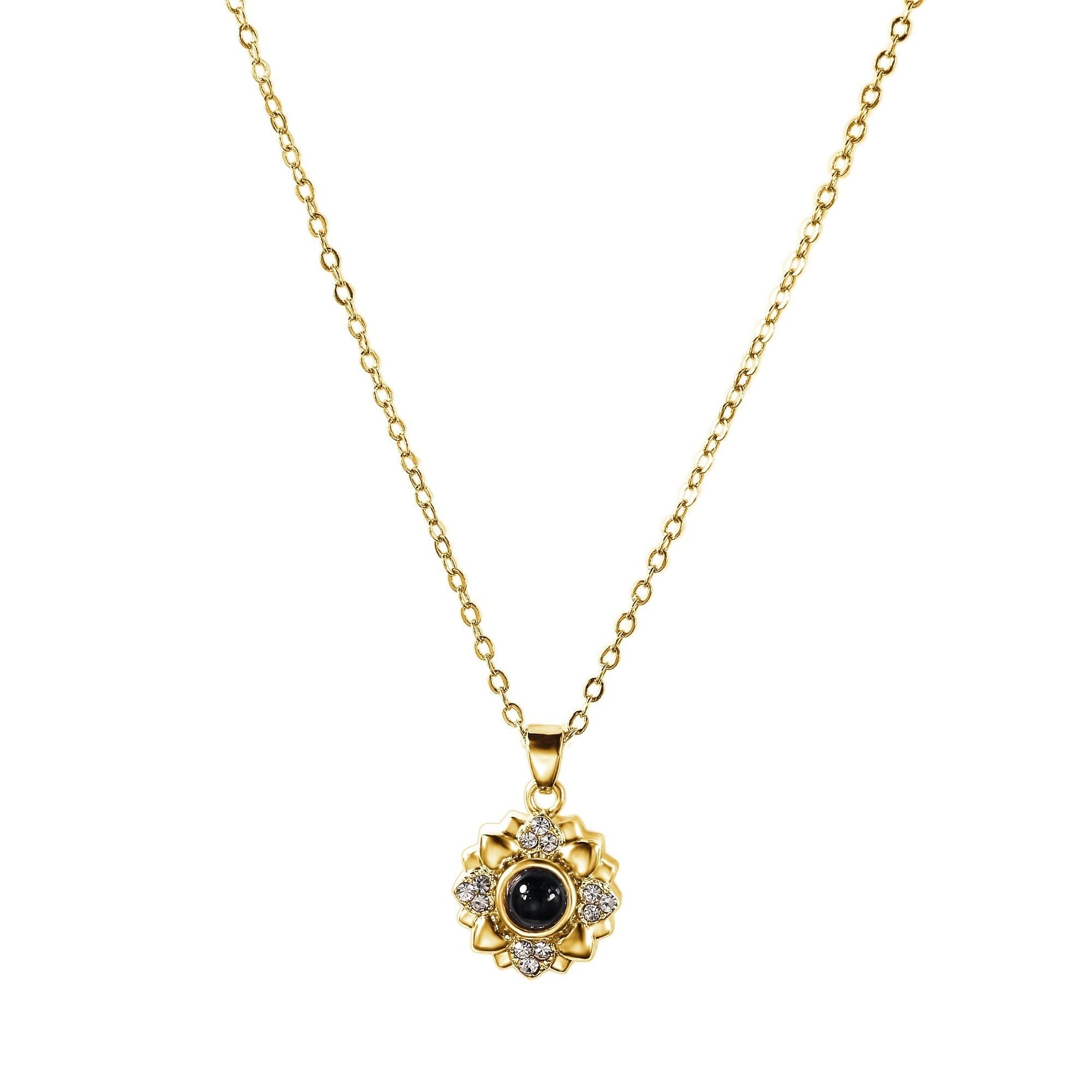 Flower Rose Heart PhotoJewels Necklace 2.0